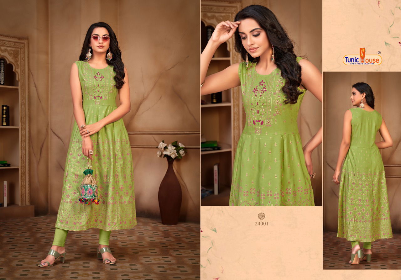 Tunic House Pankhudi Ethnic Wear Printed Designer Long Kurti Collection